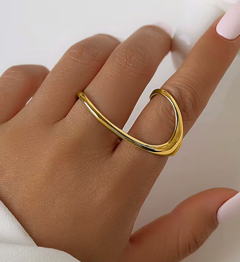 Fingerring  Extravagant goldfarben