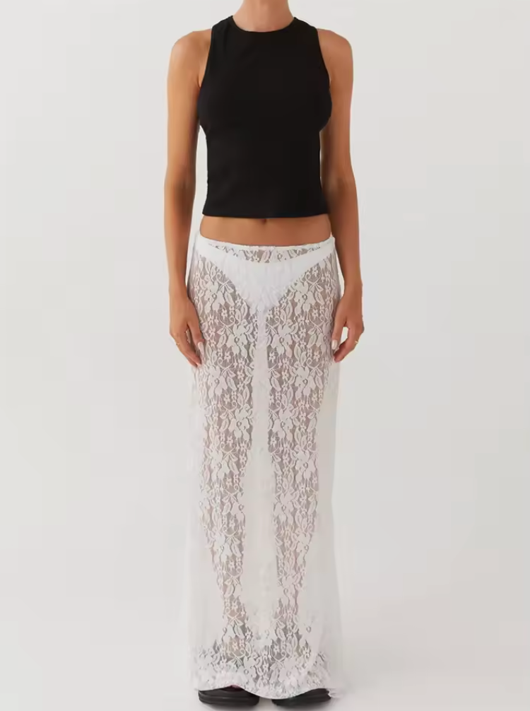 Wide trousers white