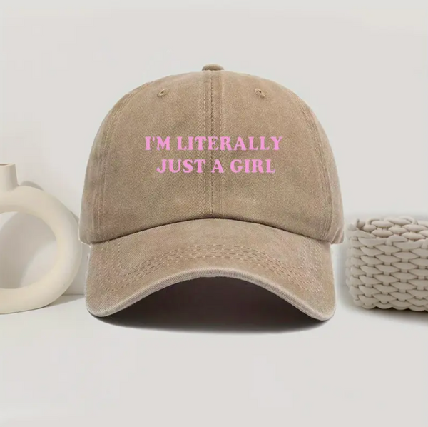 Cap Beige "literally girl"