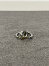 Fingerring doppelte Ringe silbern