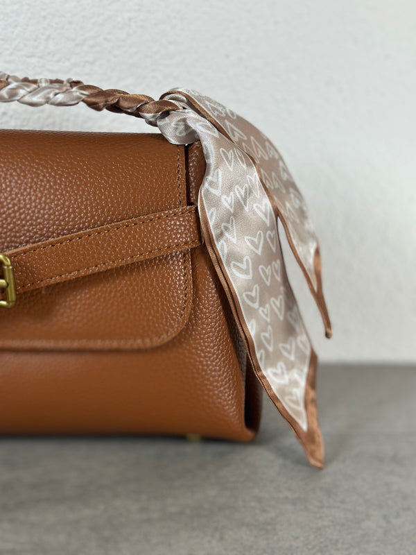 Handtasche Camel mit Gürteldetails